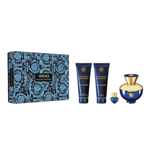 Versace Pour Femme Dylan Blue 3.4 EDP 4PC Women Set